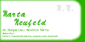 marta neufeld business card